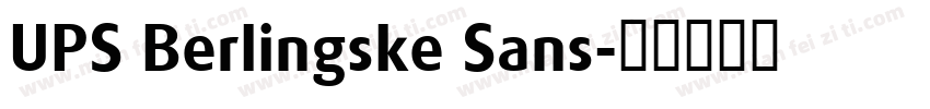 UPS Berlingske Sans字体转换